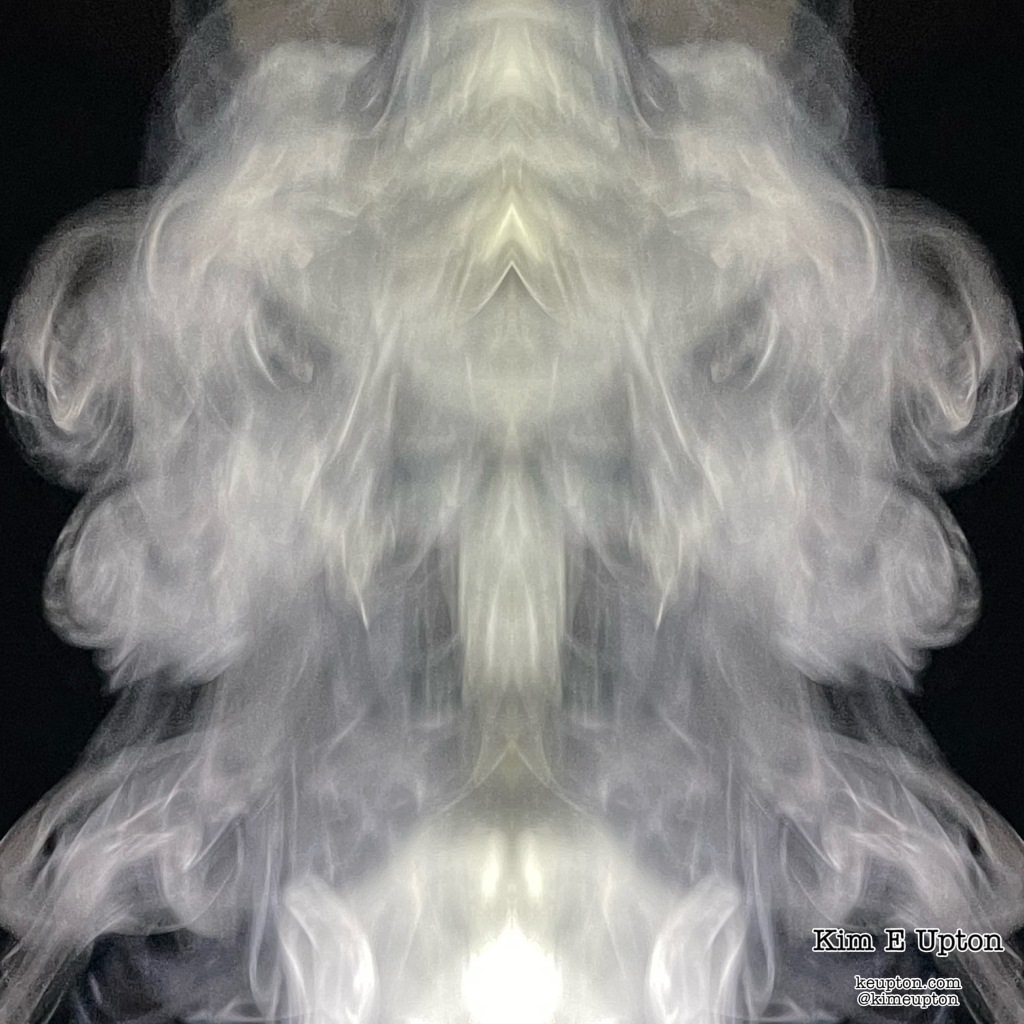 Abstract digital art of smoke plume.